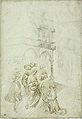 Pisanello, Le Baptiste accueille un pèlerin, Cabinet des Dessins du Louvre, Paris.