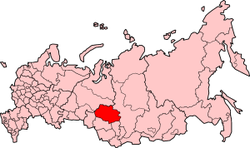 جایگاه استان تومسک بر روی نقشه فدراسیون روسیه