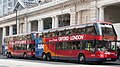 Double-decker Neoplans operating the Oxford to London coach route