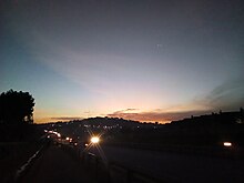 Sunset view in kiwatule along Kampala Northern Bypass