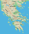 Image 17Map showing the major regions of mainland ancient Greece and adjacent "barbarian" lands. (from Ancient Greece)