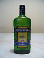 A bottle of Becherovka