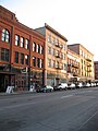 Une rue dans le centre-ville de Spokane.