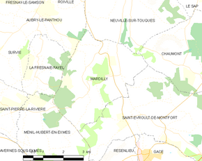 Poziția localității Mardilly