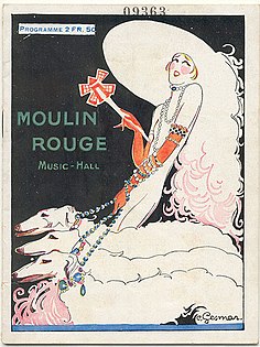 Cartaz do Moulin Rouge por Charles Gesmar (1925)