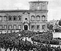 Défilé fasciste devant le palais du Quirinal à Rome.