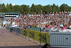 Suunnistuksen maailmanmestaruuskilpailujen sprinttifinaali Sotkamossa vuonna 2013.