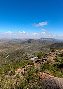 Vue panoramique des monts Golis en novembre 2020.