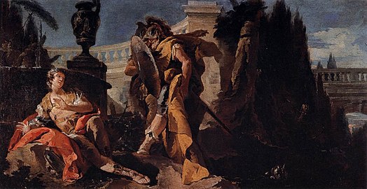 Rinaldo si vede nello scudo di Ubaldo Giambattista Tiepolo, 1750-55