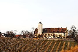 Hallburg bei Volkach mit der Weinlage Schlossberg