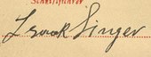 signature d'Isaac Bashevis Singer