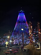 The Eiffel Tower at Kings Island during Winterfest