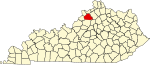 State map highlighting Henry County