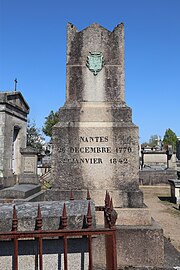 Tombe de Pierre Cambronne, cimetière Miséricorde.