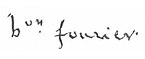 Jean Baptiste Joseph Fourier, podpis (z wikidata)