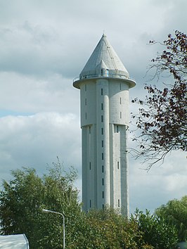 Watertoren Meerkerk, gezien vanuit het noorden