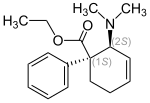 Strukturformel von (1S,2S)-cis-Tilidin