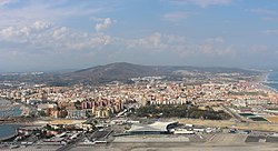 View of La Línea as seen from the Rock of Gibraltar