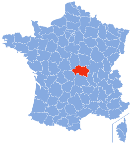 Poziția regiunii Allier