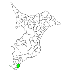 Location of Chikura in Chiba Prefecture