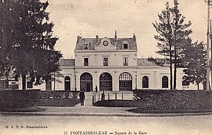 La gare, vers 1908.