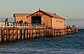 Fishermen jigging off the historic Queenscliff Pier, Queenscliff, Vic