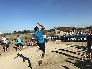 Emmanuel Biron lors du Meeting Chaussettes 2018.