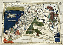 Ptolomeoren mapa. 1486ko bertsioa.