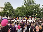 Le char des enfants gardés par les hommes solidaires, Plaine de Plainpalais, Genève.