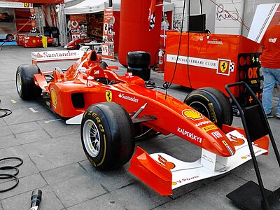 'n F1-renmotor van Scuderia Ferrari.