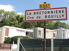 Panneau d'entrée de La Bretonnière.