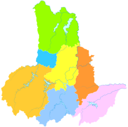 موقعیت شهرستان هووچیو در نقشه
