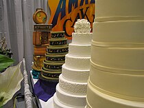 Wedding cakes at a bridal show