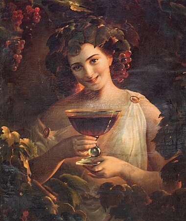 Bacante entre vinhas, Bryullov, séc. XIX