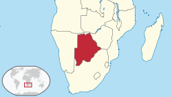 Botswana - Lokalisering