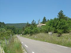 La chapelle du Ventouret après un peu moins de 8 km d'ascension.