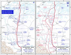 Vyobrazení východní fronty během ofenzivy.