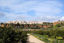 Vista della città dalla via passeggiata archeologica