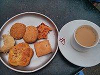 Irani chai and Osmania biscuits served in Hyderabad