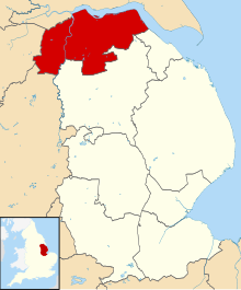 Shown within Lincolnshire