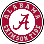 Alabama Crimson Tides och Auburn Tigers logotyper.