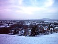 Aussicht auf Eilendorf, hinten rechts der Lousberg, am Horizont der Aachener Wald