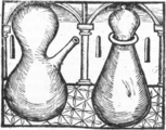 Links: Circulatorium. Rechts: Cucumer mit blindem Helm. 1500[25]