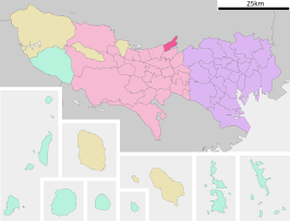 Situering van Kiyose in de prefectuur Tokio