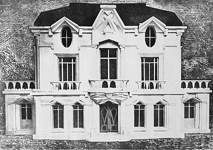 Design para a fachada de La Maison Cubiste (Casa Cubista) por Raymond Duchamp-Villon (1912)