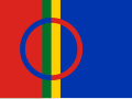 Drapeau sami (Laponie).