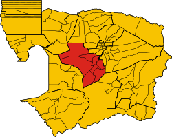 Map of Banan District in red