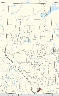 Location in Alberta