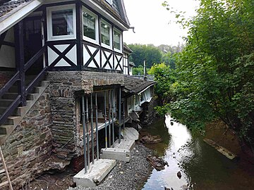 Markusmühle mit Hochwasserschäden