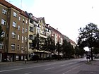 Mühlenstraße von Zillertalstraße mit Blick U-Bahnhof Vineta